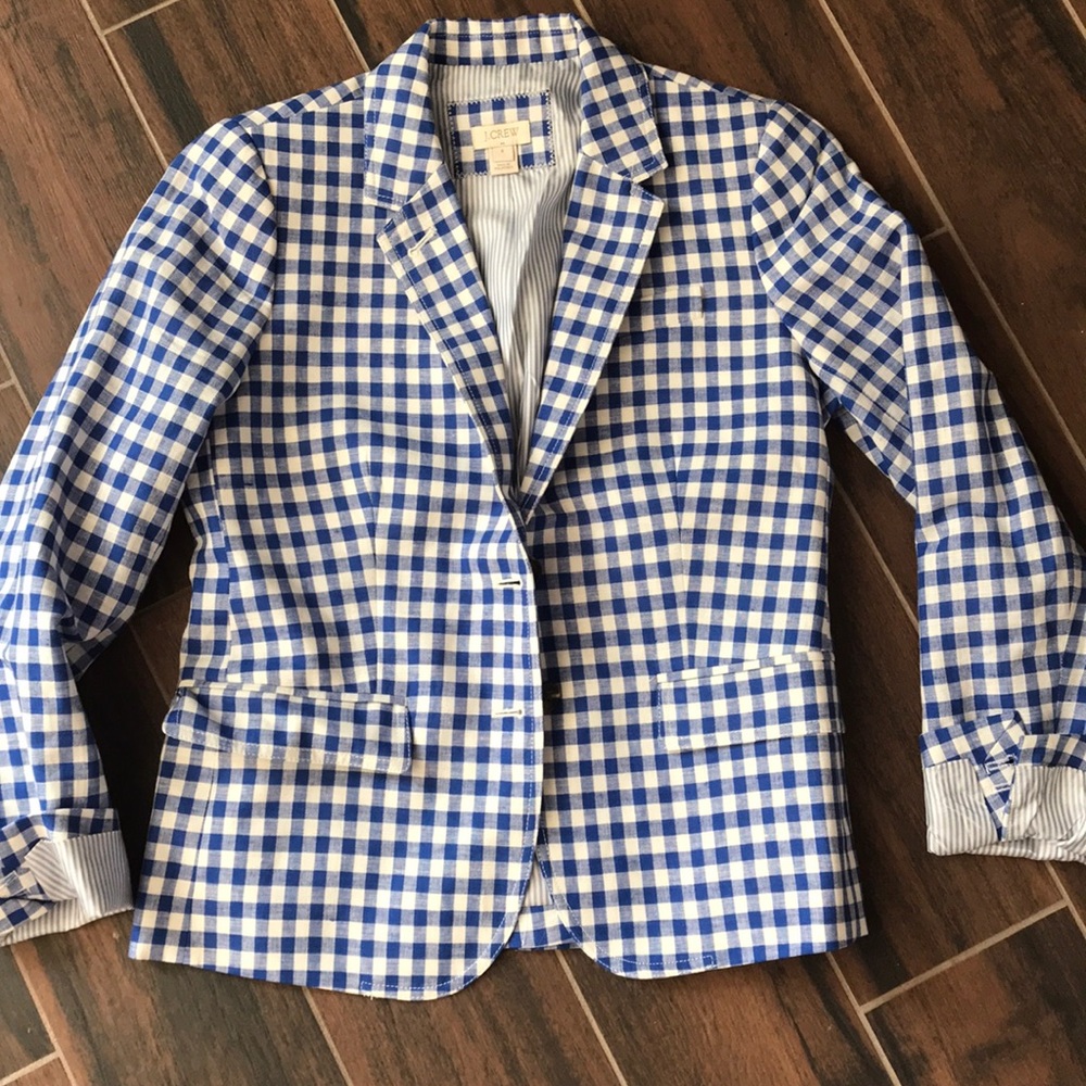 J. Crew gingham blazer